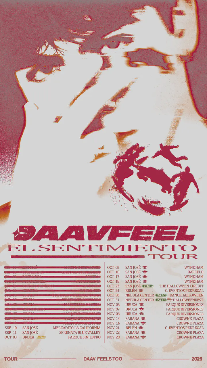 Flyer DAAVFEEL El Sentimiento Tour 2026